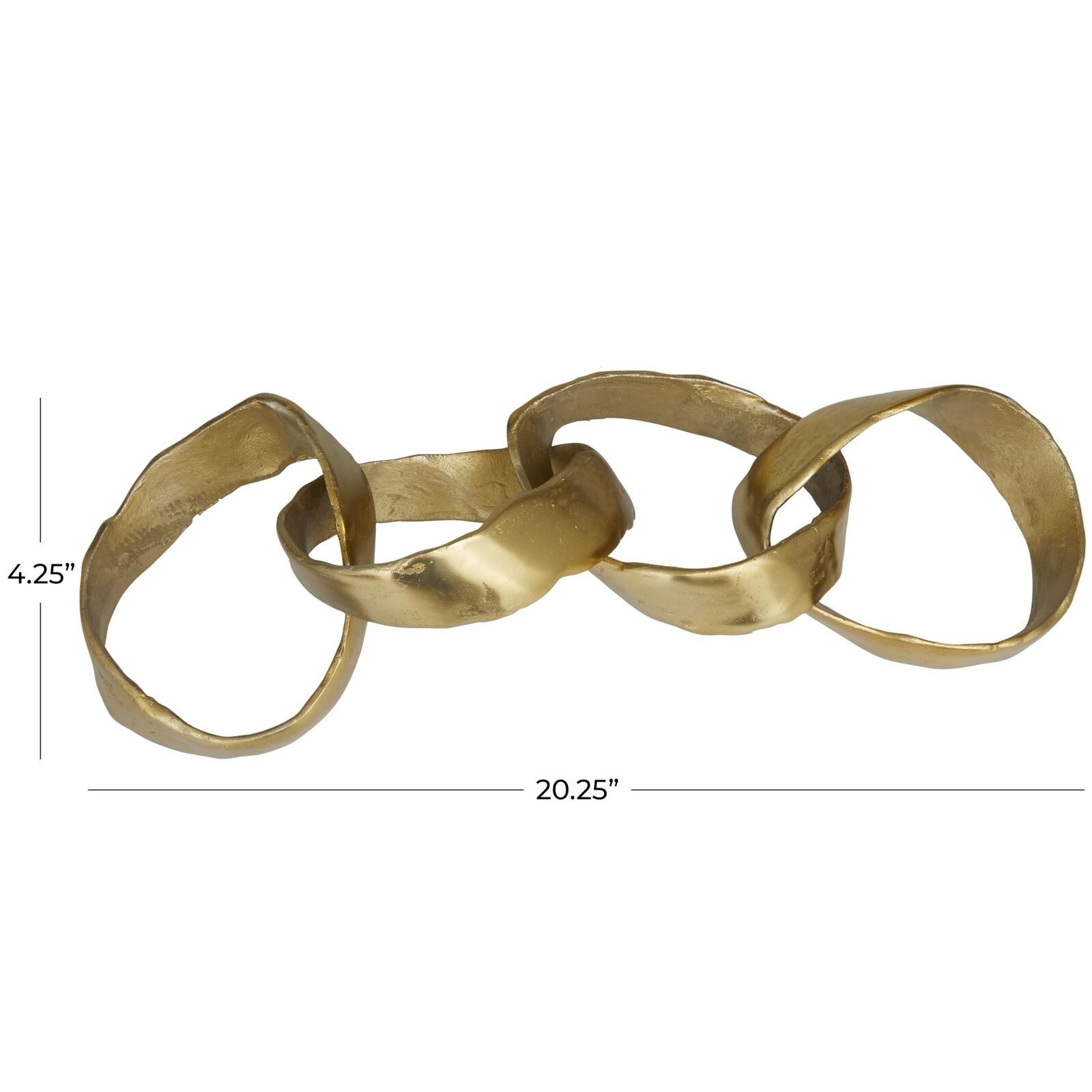 The Novogratz Aluminum Chain Sculpture, 20" X 8" X 4", Gold 20" X 8" X 4"