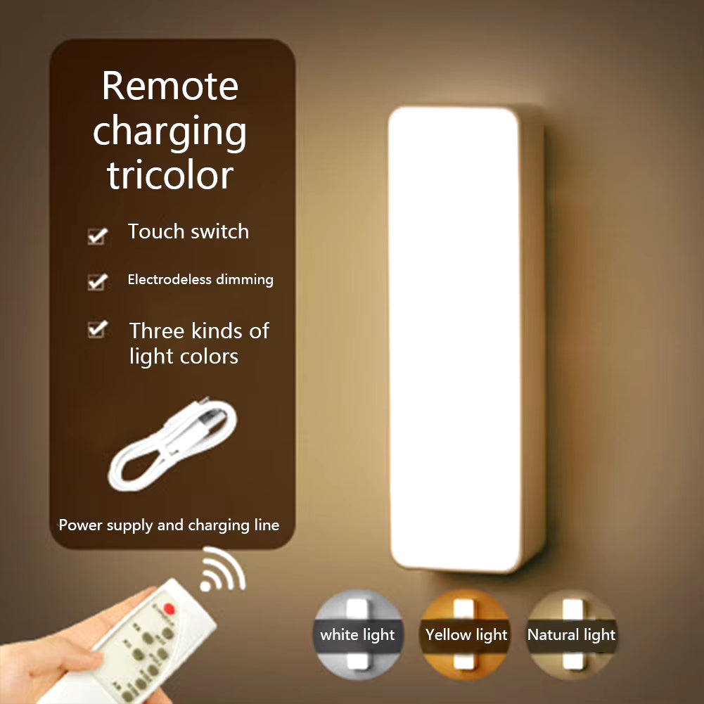 Led Touch Night Light USB Charging Wireless Dimming Control Remote Control Wall Lamp for Bedroom Wardrobe Corridor Night Lamp