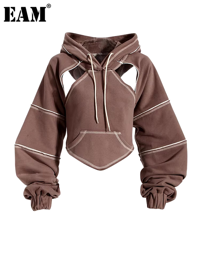 Irregular cut-out hoodie