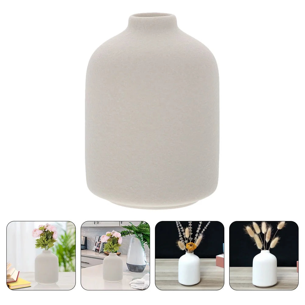 Ceramic Flower Vase Zen Style Vase Desktop Ceramic Vase Decor Flower Vase