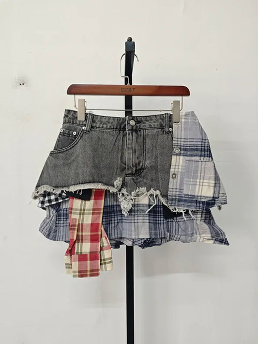 CutUp Flannel Skirt