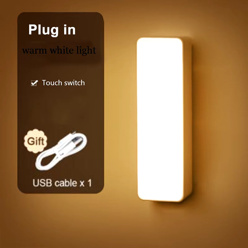 Led Touch Night Light USB Charging Wireless Dimming Control Remote Control Wall Lamp for Bedroom Wardrobe Corridor Night Lamp