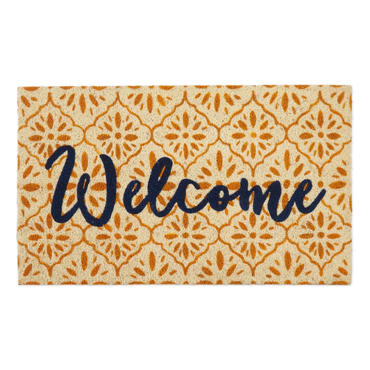 Natural Coir Doormat Outdoor Welcome Mat, 17X29", Tile