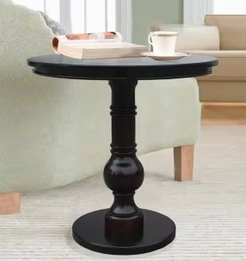 American Style Solid Wood Side round Table, Simple Small Table, Phone Table, Sofa Side Table