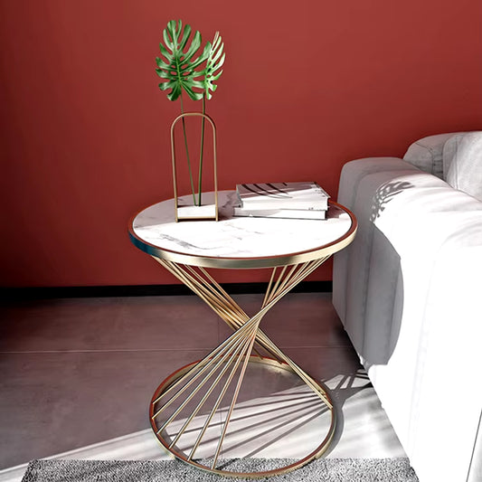 Fashion Design round Small Coffee Table Modern Simple Marble Sofa Side Dedside Table Luxury Corner End Table