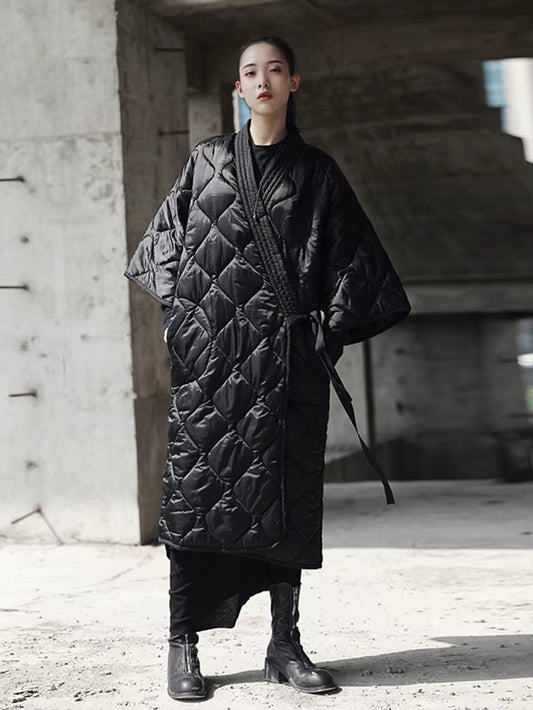  V-collar Cotton-padded Parka