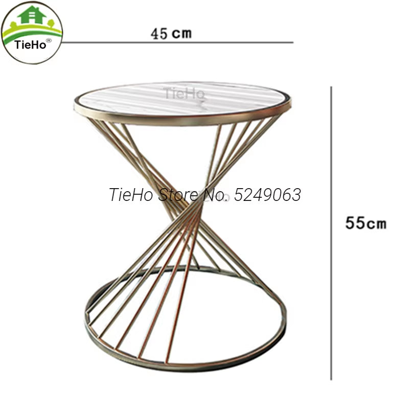 Fashion Design round Small Coffee Table Modern Simple Marble Sofa Side Dedside Table Luxury Corner End Table