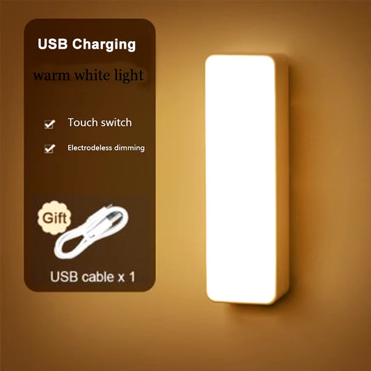 Led Touch Night Light USB Charging Wireless Dimming Control Remote Control Wall Lamp for Bedroom Wardrobe Corridor Night Lamp