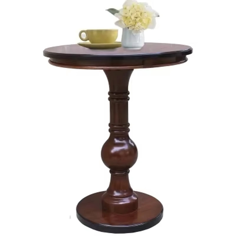 American Style Solid Wood Side round Table, Simple Small Table, Phone Table, Sofa Side Table