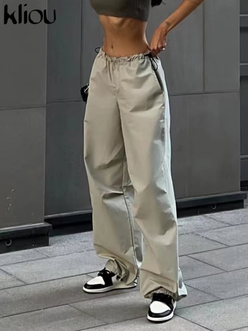 Oversized Drawstring Cargo Pants