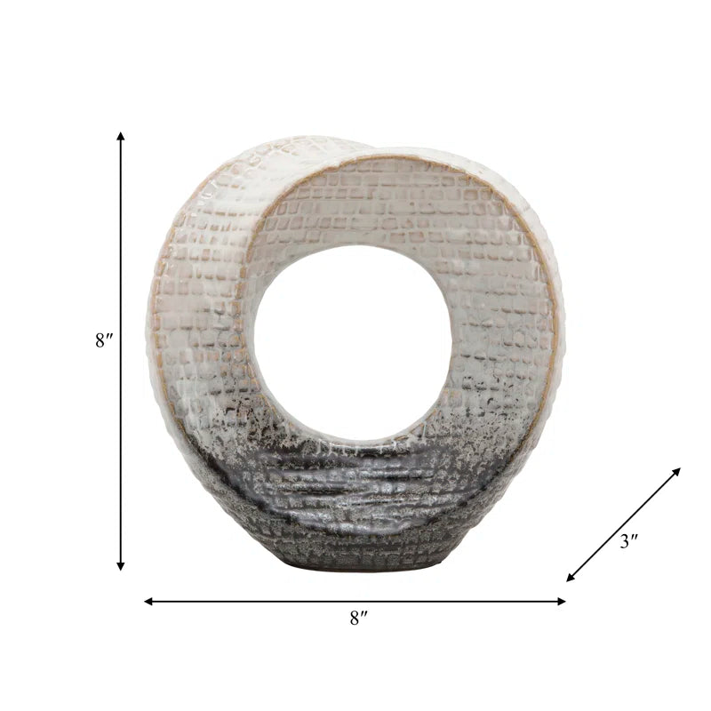 Abstract Circular Cutout Decorative Object Sculpture