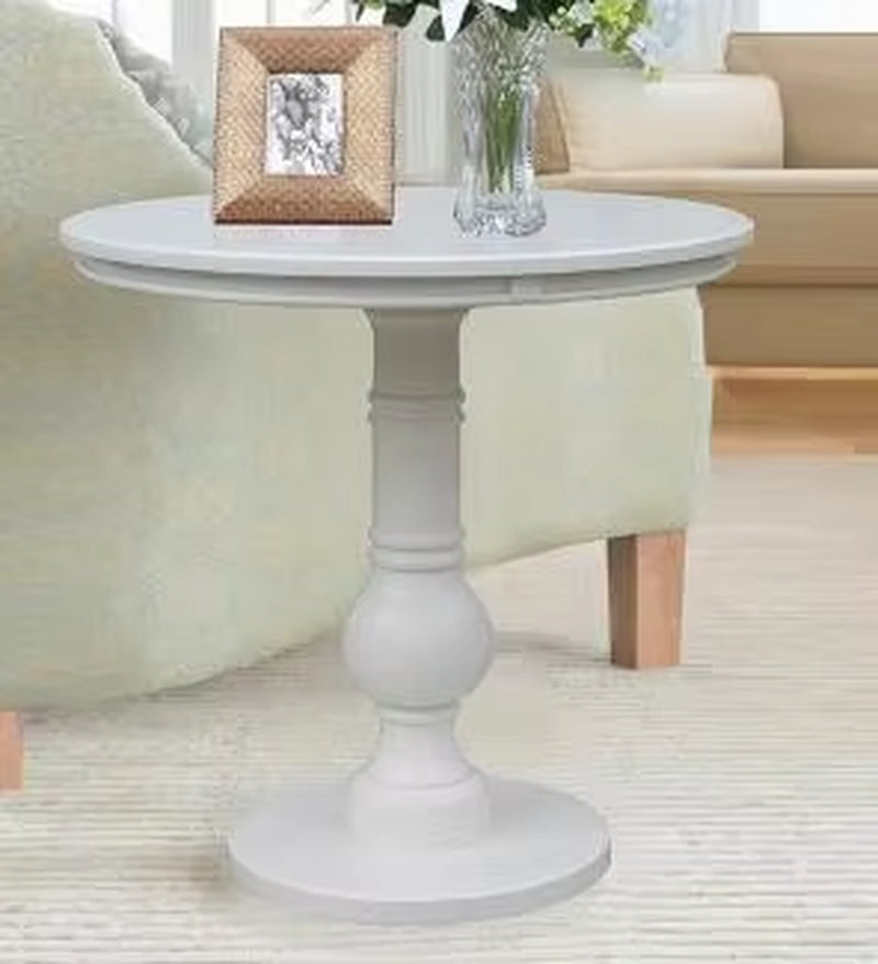 American Style Solid Wood Side round Table, Simple Small Table, Phone Table, Sofa Side Table