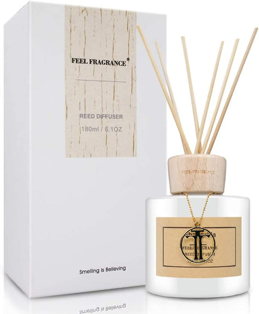 Reed Diffuser Set 6.1Oz Sandalwood Home Fragrance Reed Diffuser Gift for Rooms