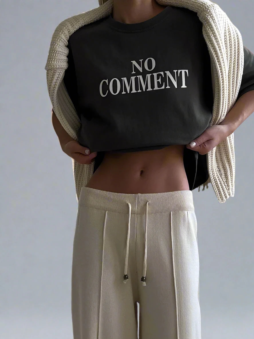 "No Comment" graphic tee