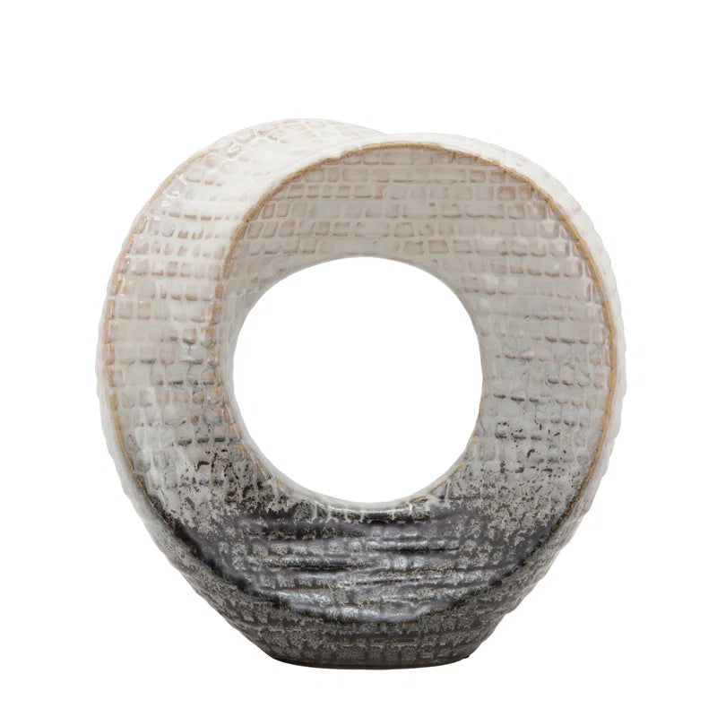 Abstract Circular Cutout Decorative Object Sculpture