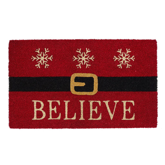 Christmas Welcome Doormat Collection, 17X29", Believe Santa