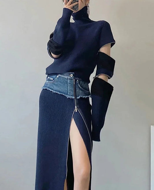 2 Piece Sweater Skirt Set